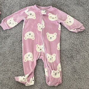 Carter's Lavender Bear Print Footie